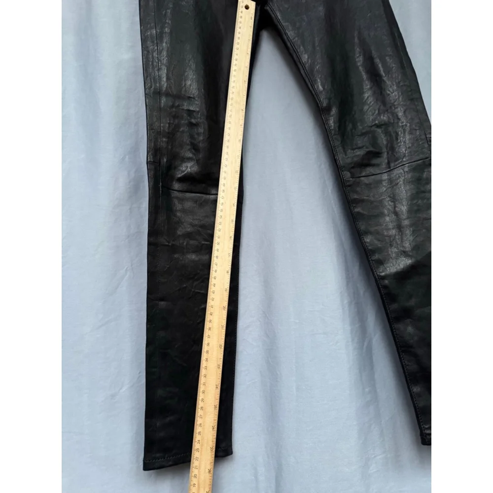 NWT Leather Frame Le Skinny de Jeanne Women's Pants, Black 26 Authentic lamb - Picture 5 of 11